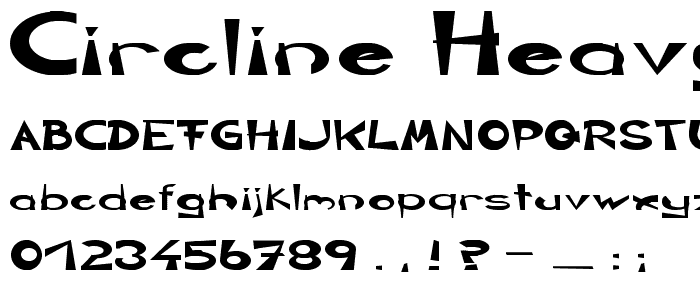 CIRCLINE Heavy font